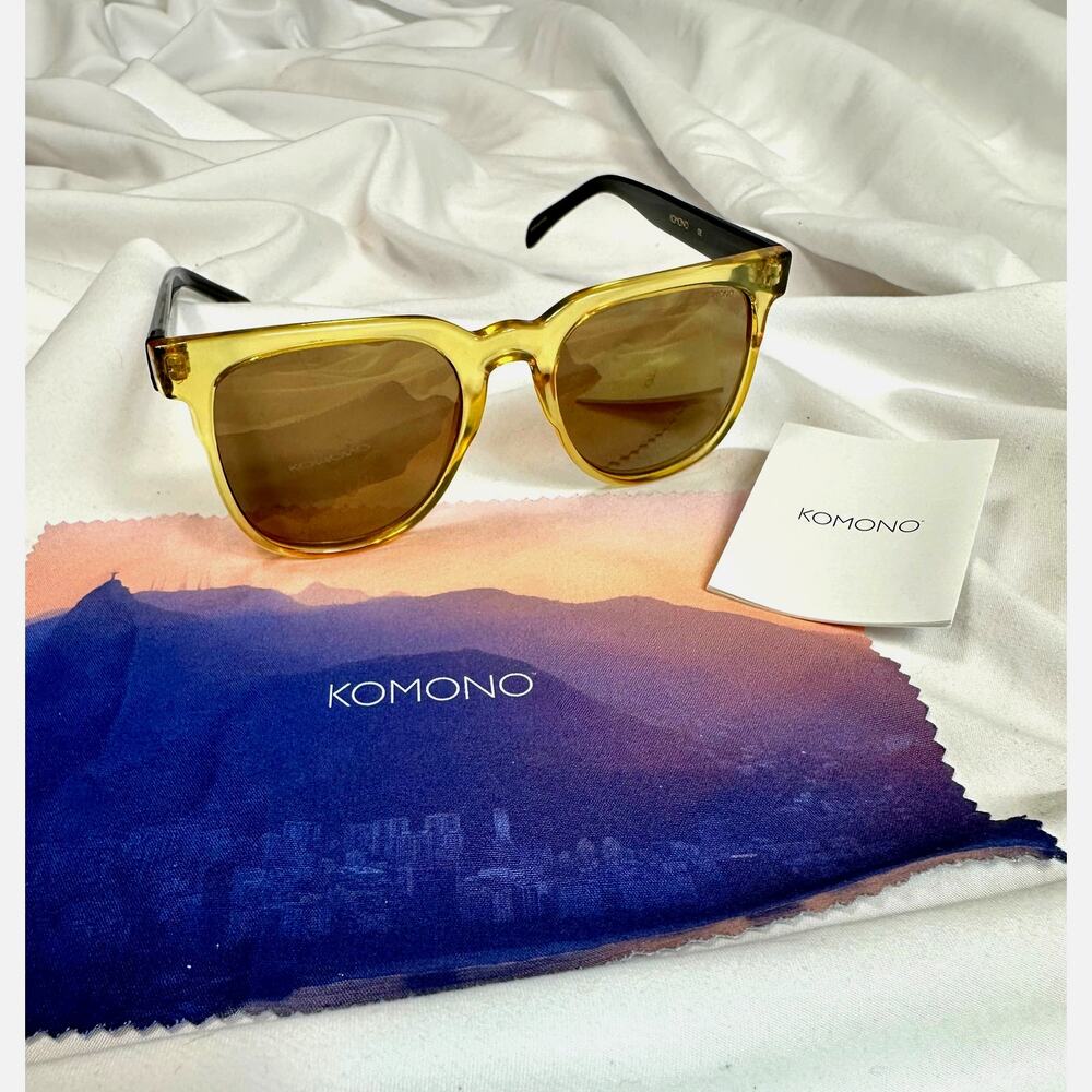 Komono Sunglasses Riviera Yellow Cider Black